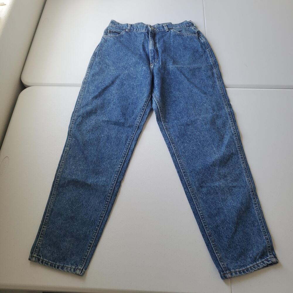 Vintage 90s Lee Jeans Womens 14 Medium Wash High Rise Relaxed Mom 32x30 90s